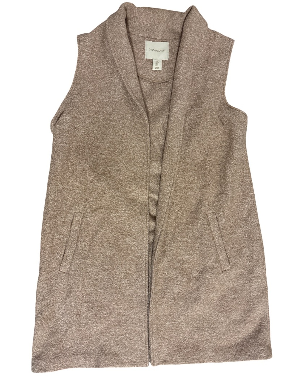 Cynthia Rowley Soft Knit Vest in Light Beige